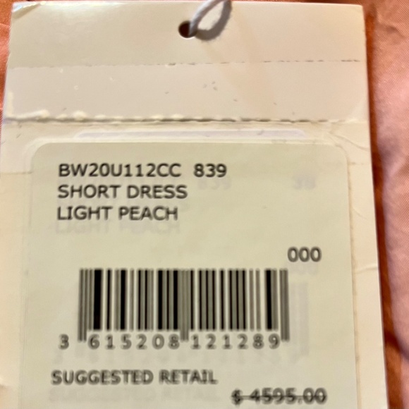 GIVENCHY Light Peach Pink Runway Dress Cape Sleeves S 2 - Picture 6 of 8